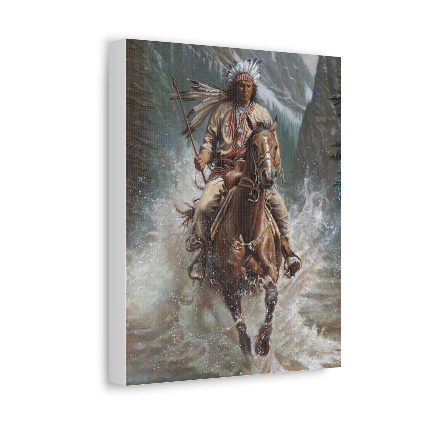 Galloping Over the River- Canvas Print