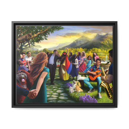 Let There Be Music! Matte Canvas, Framed (Multi-color)