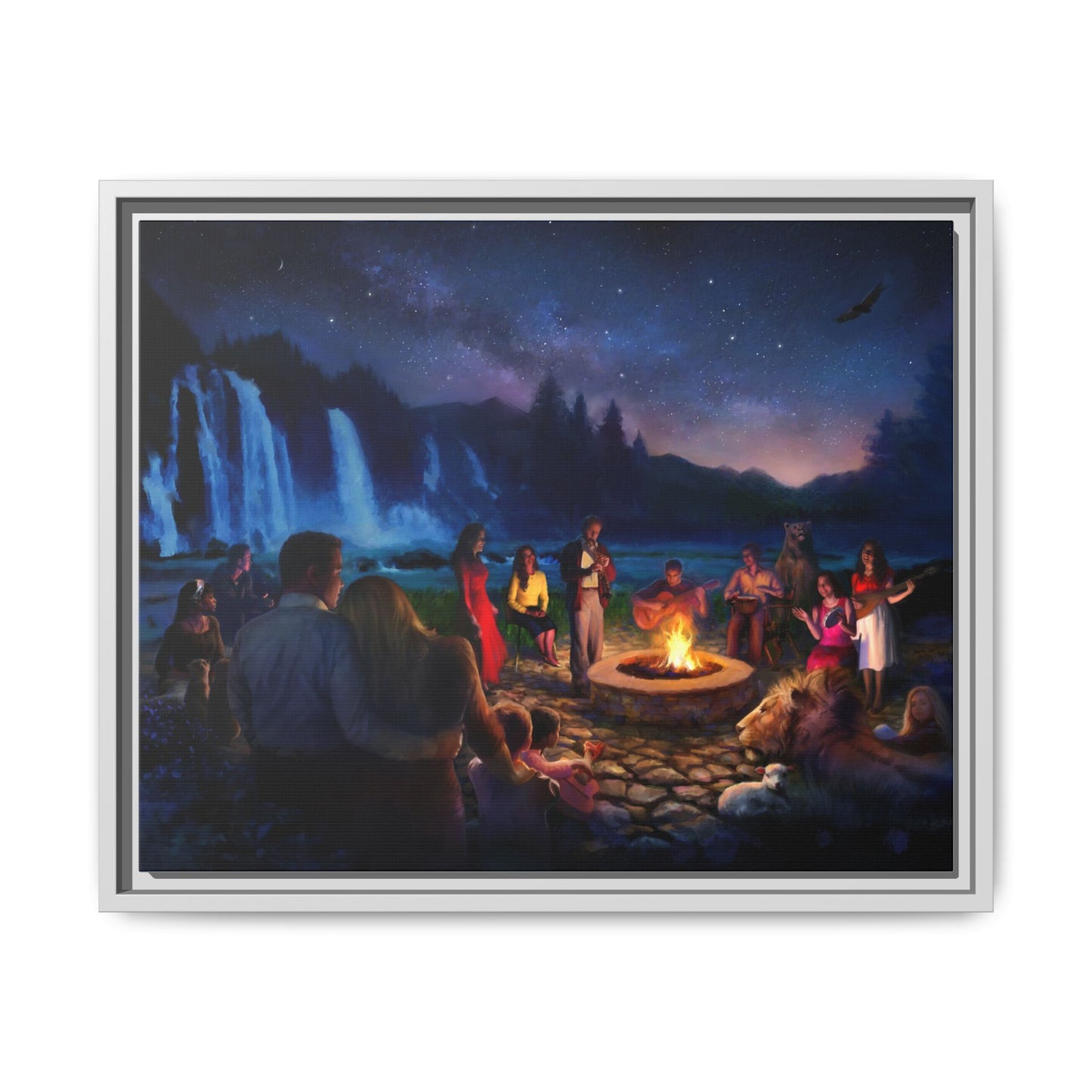 Night Music- Framed canvas print