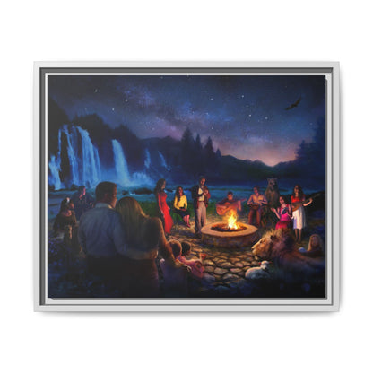 Night Music- Framed canvas print