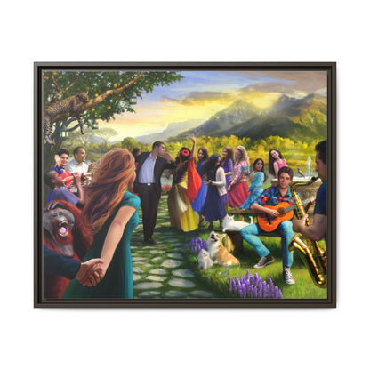 Let There Be Music! Matte Canvas, Framed (Multi-color)