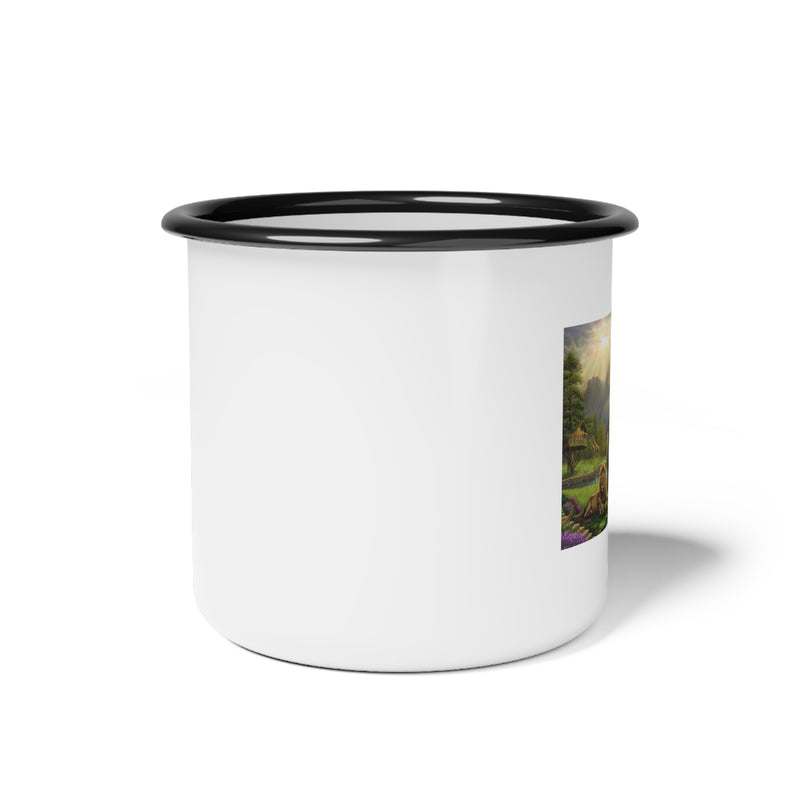 Elephant and Lion Paradise- Enamel Camp Cup