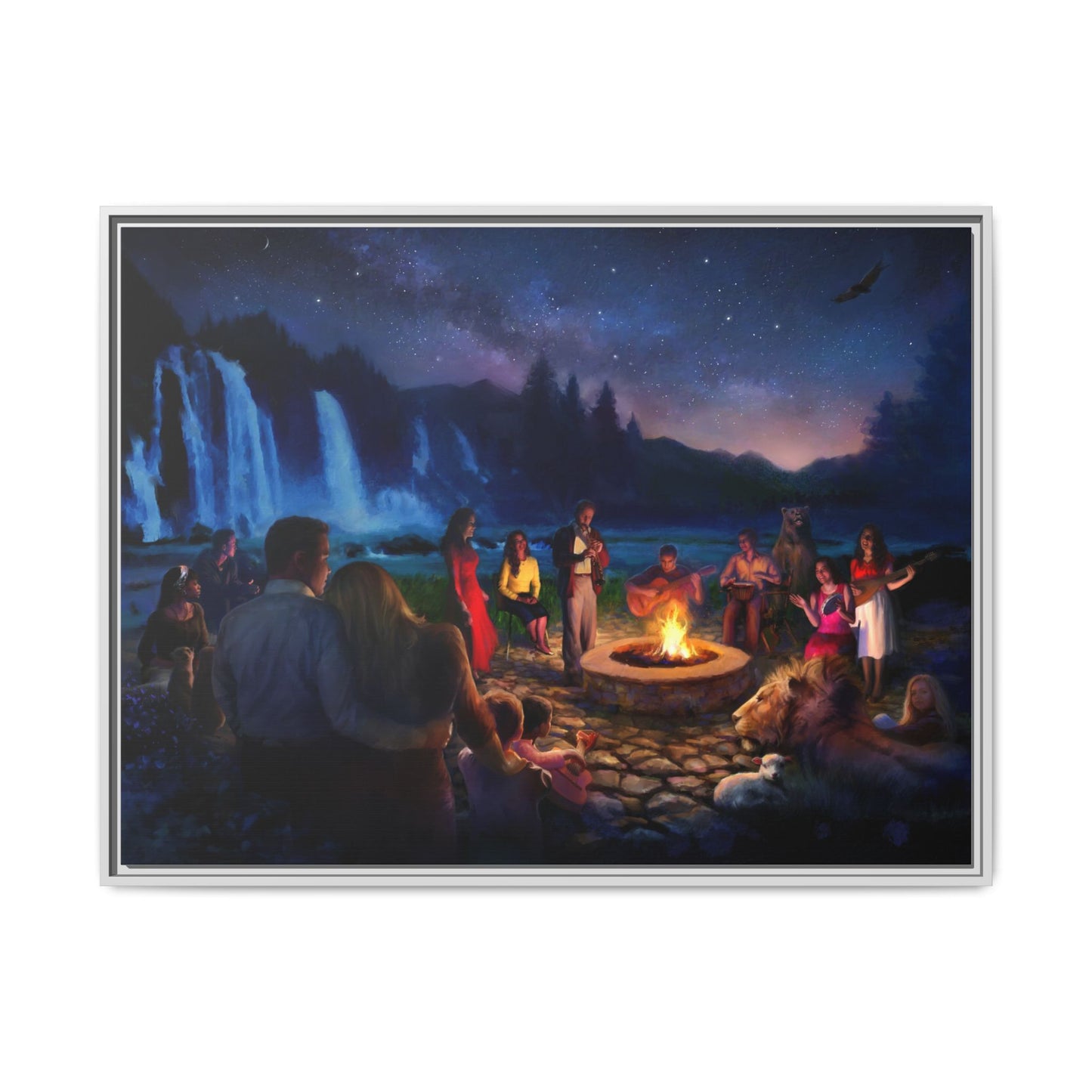 Night Music- Framed canvas print