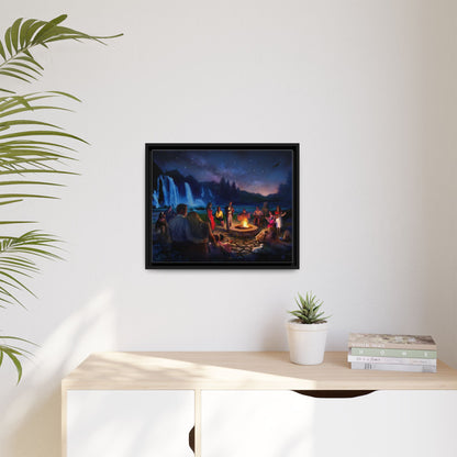 Night Music- Framed canvas print
