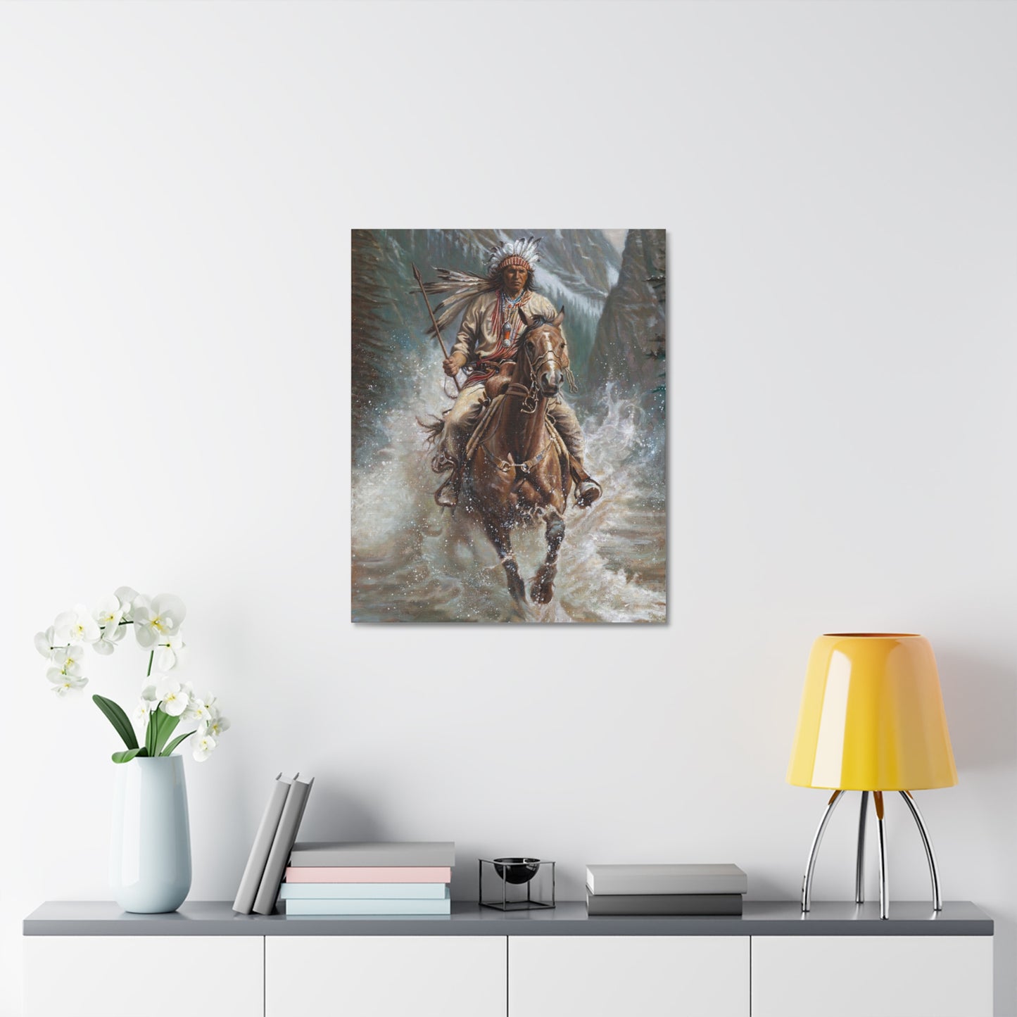 Galloping Over the River- Canvas Print