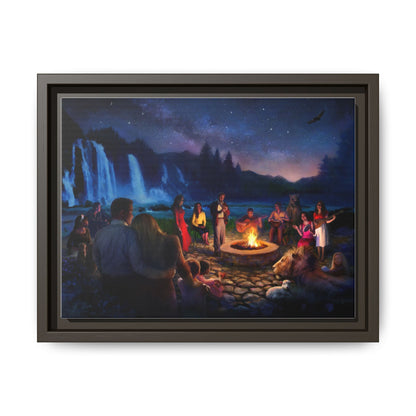 Night Music- Framed canvas print