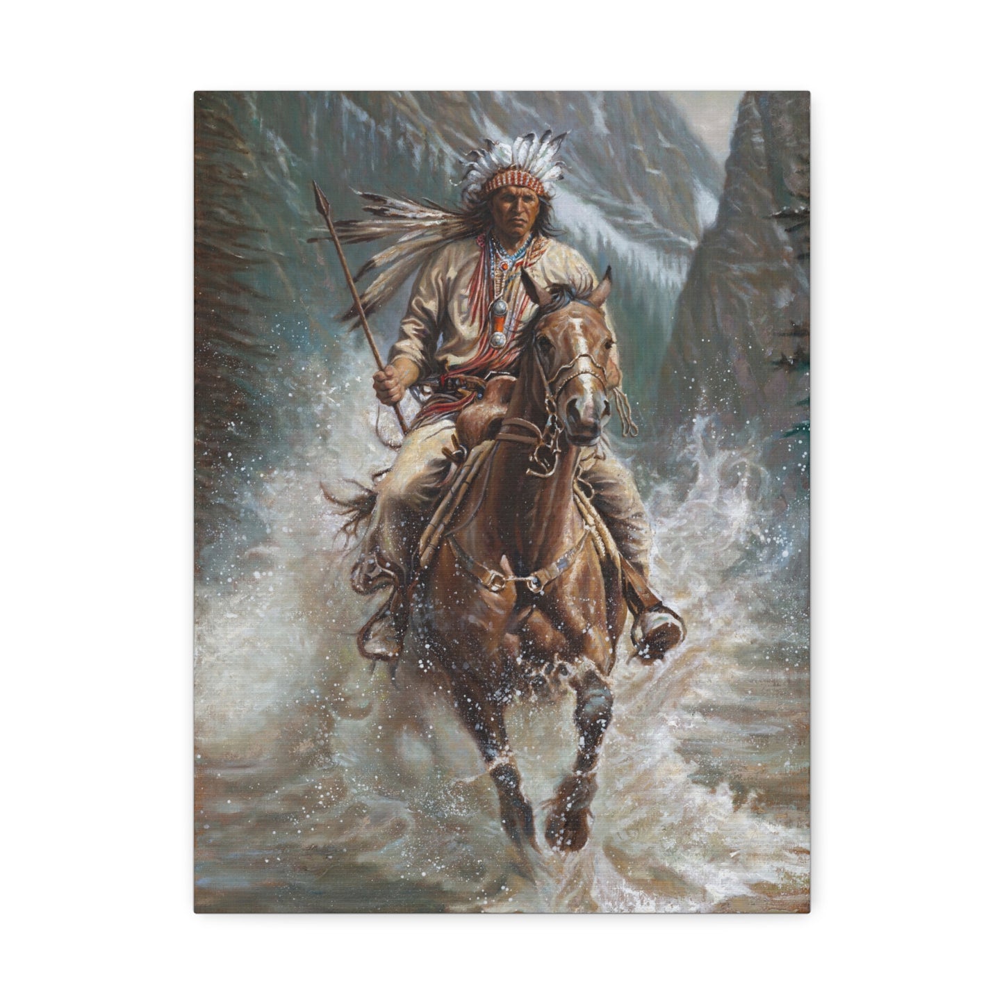 Galloping Over the River- Canvas Print