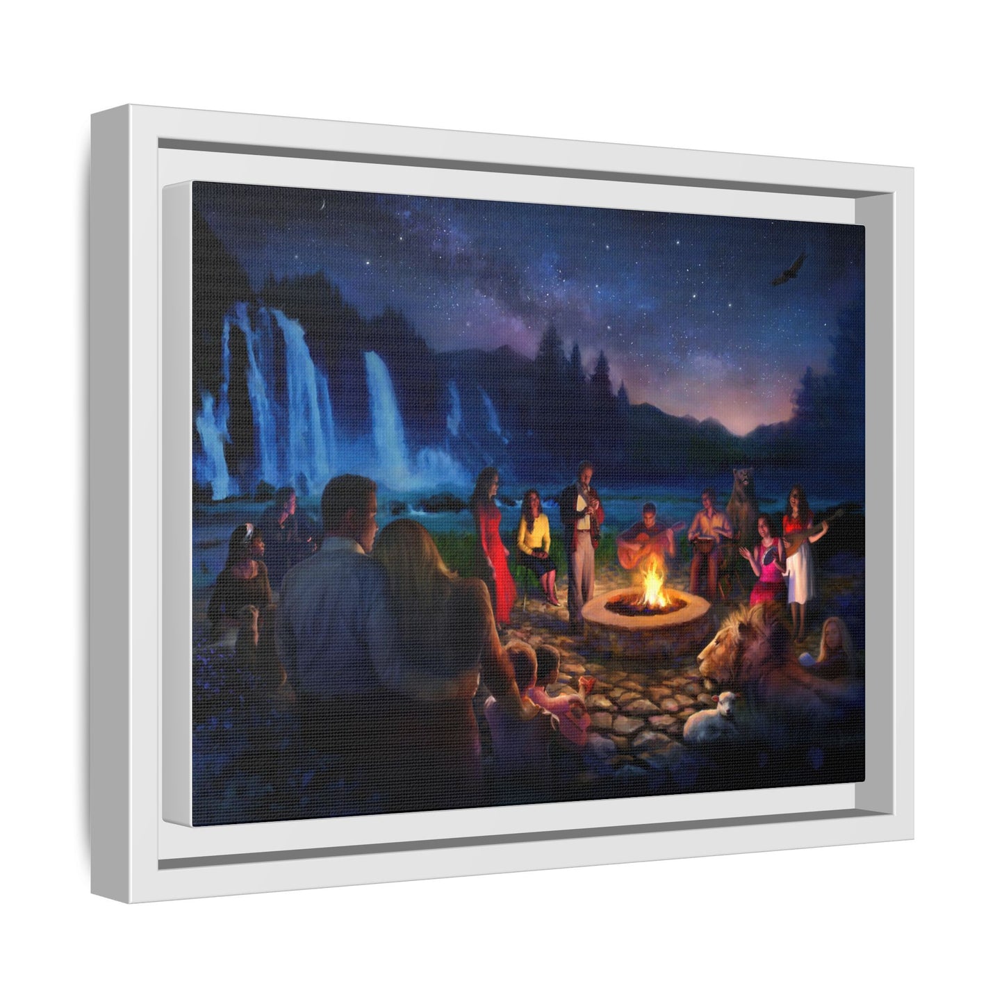 Night Music- Framed canvas print