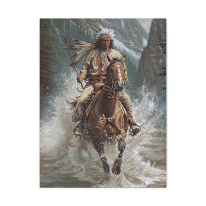 Galloping Over the River- Canvas Print