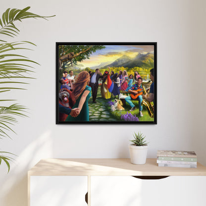 Let There Be Music! Matte Canvas, Framed (Multi-color)
