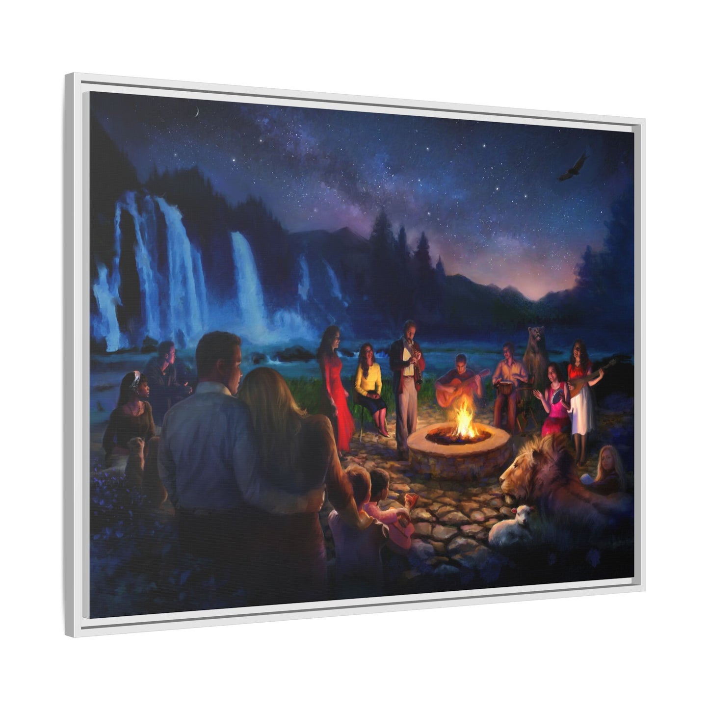 Night Music- Framed canvas print