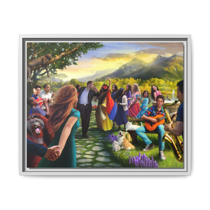 Let There Be Music! Matte Canvas, Framed (Multi-color)