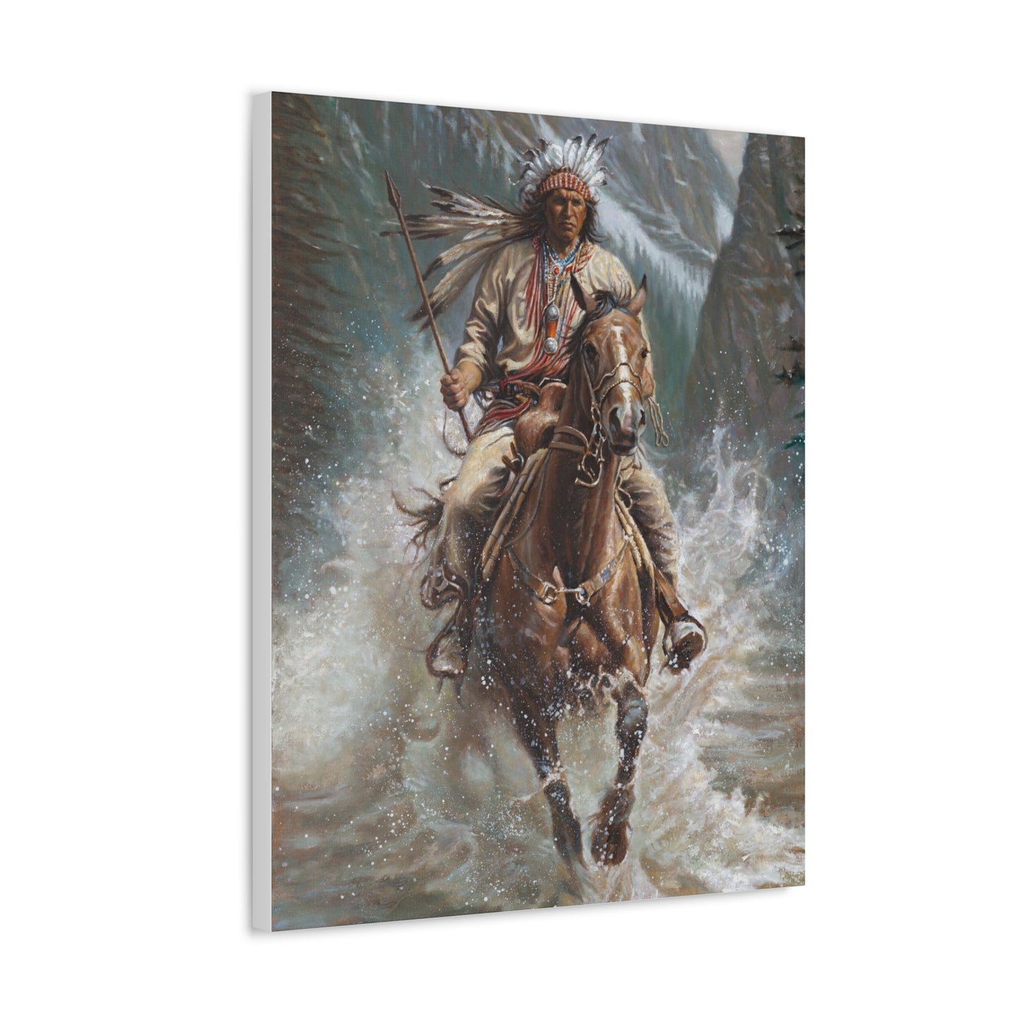 Galloping Over the River- Canvas Print