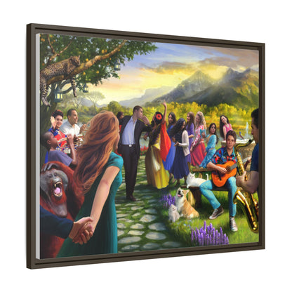Let There Be Music! Matte Canvas, Framed (Multi-color)