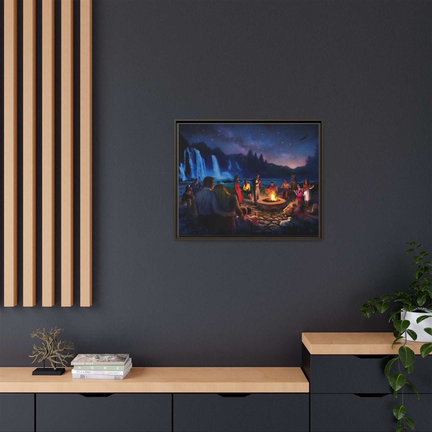 Night Music- Framed canvas print