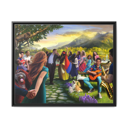 Let There Be Music! Matte Canvas, Framed (Multi-color)
