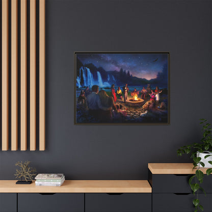 Night Music- Framed canvas print