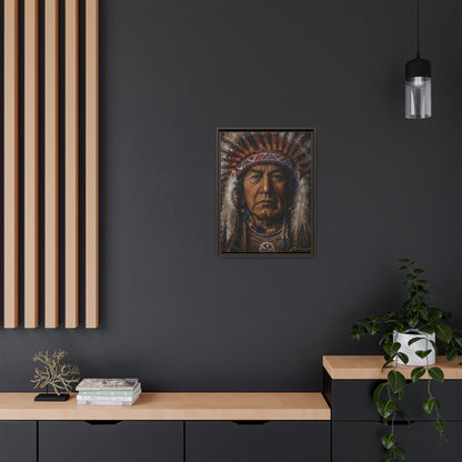 Native American Chief- Canvas Print (Framed)