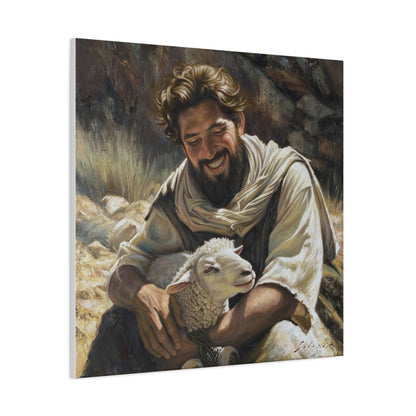 Shepherd with His Lamb- canvas print