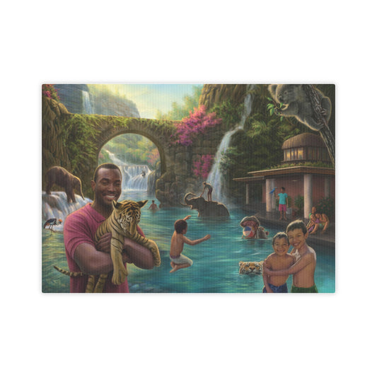 Water Fun- canvas photo tile
