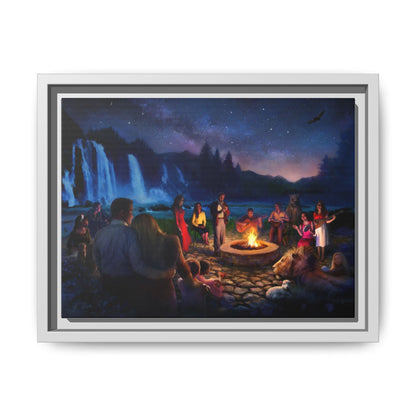 Night Music- Framed canvas print