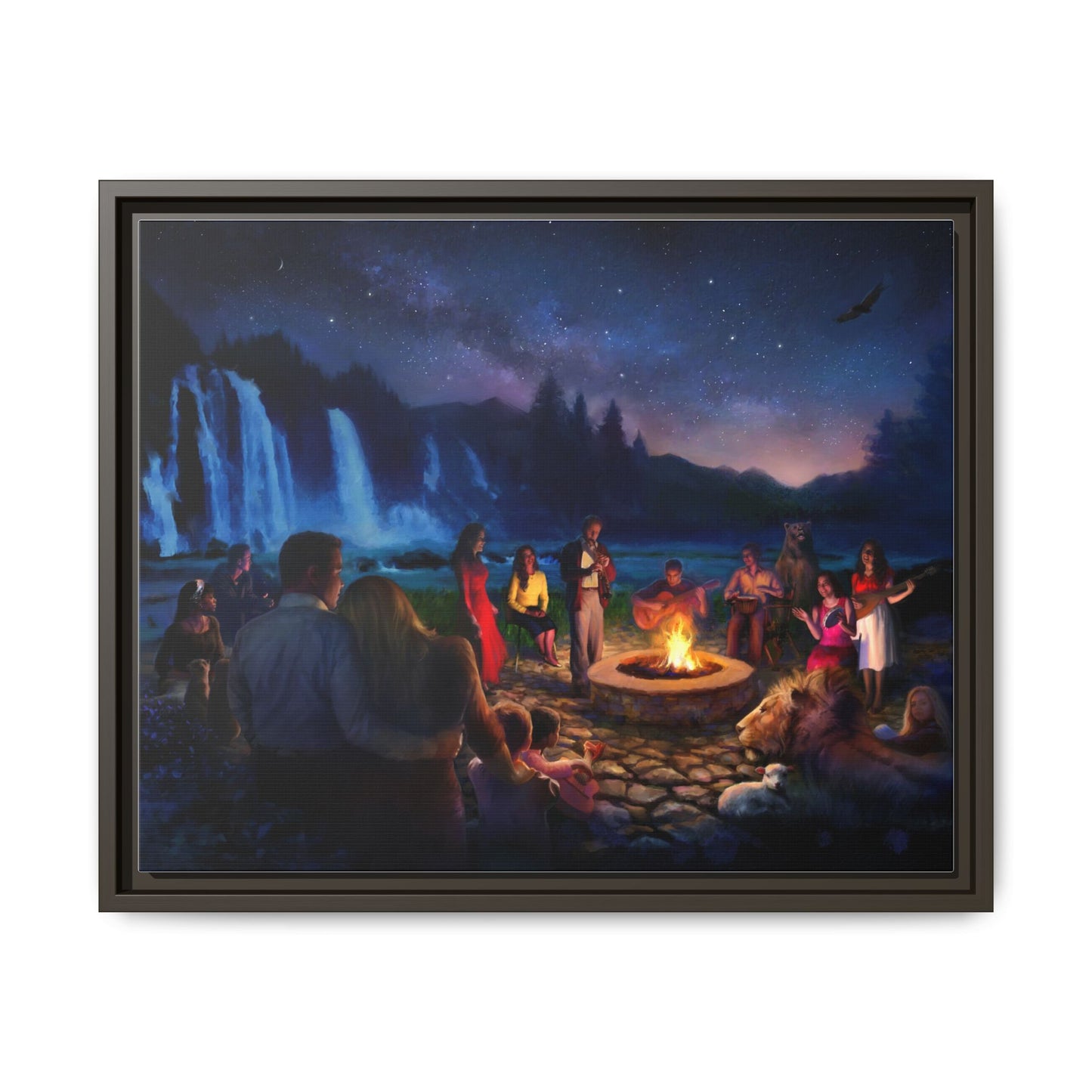 Night Music- Framed canvas print