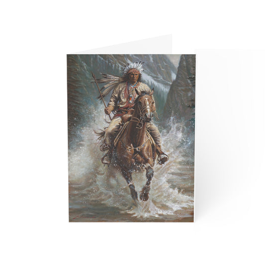Galloping Over the River- Greeting Cards - Set of 1, 10, 30, or 50pcs