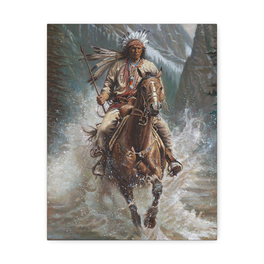 Galloping Over the River- Canvas Print