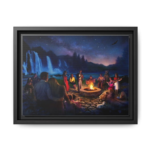 Night Music- Framed canvas print