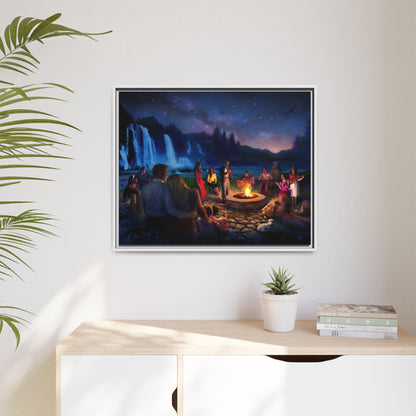 Night Music- Framed canvas print