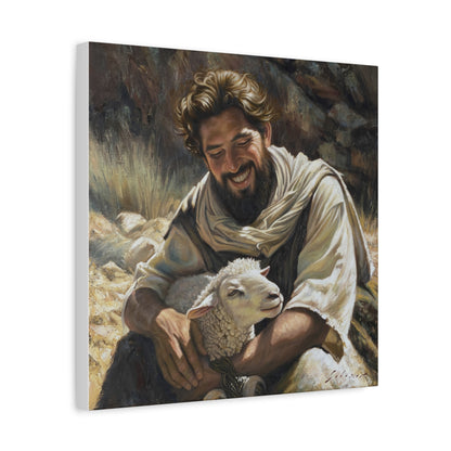 Shepherd with His Lamb- canvas print