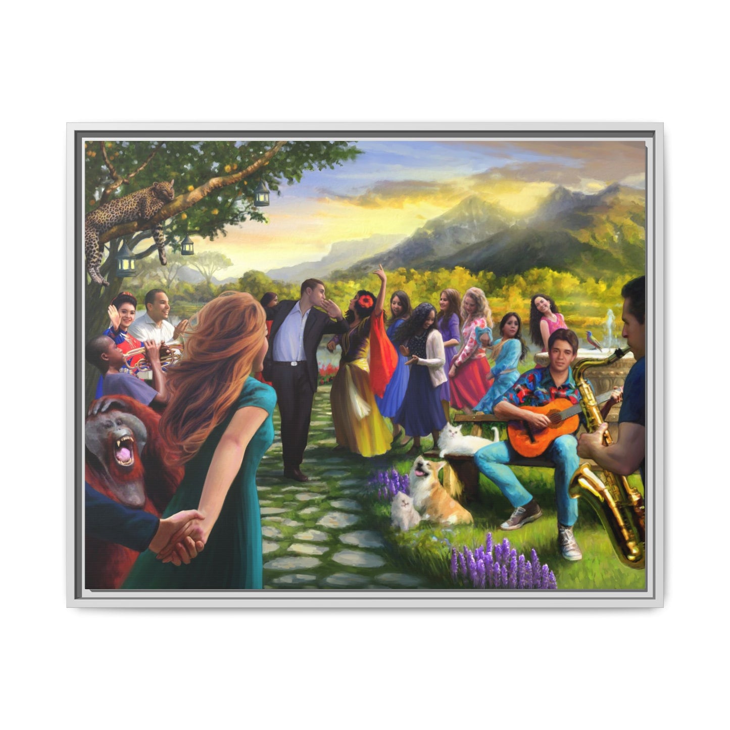 Let There Be Music! Matte Canvas, Framed (Multi-color)