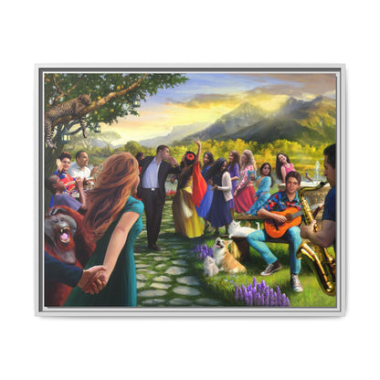 Let There Be Music! Matte Canvas, Framed (Multi-color)