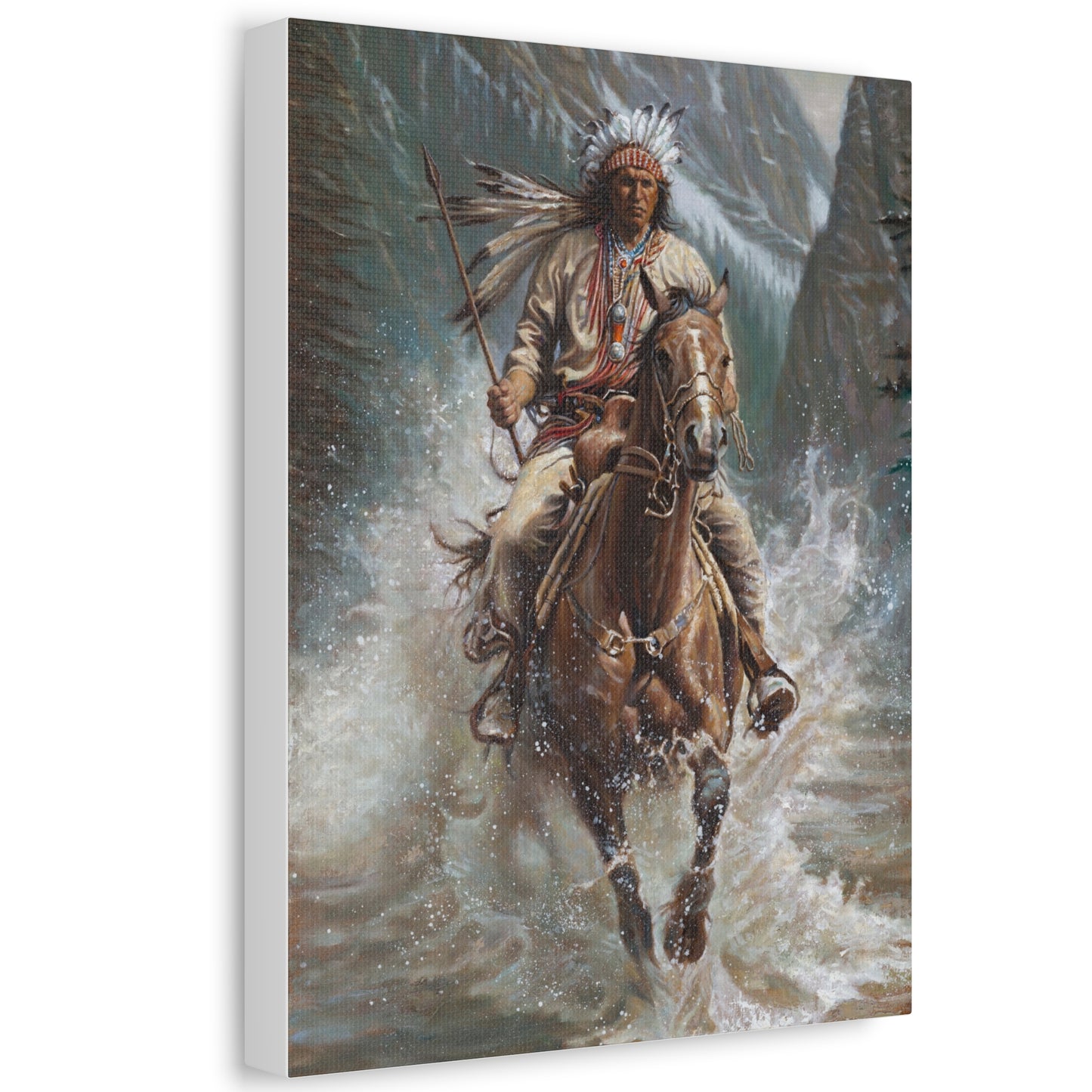 Galloping Over the River- Canvas Print