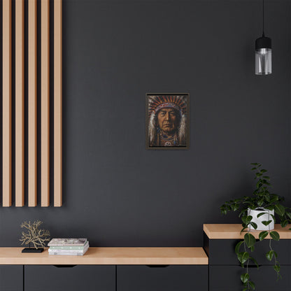Native American Chief- Canvas Print (Framed)