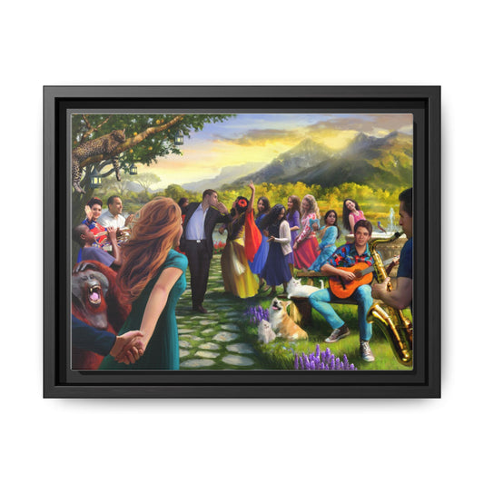 Let There Be Music! Matte Canvas, Framed (Multi-color)